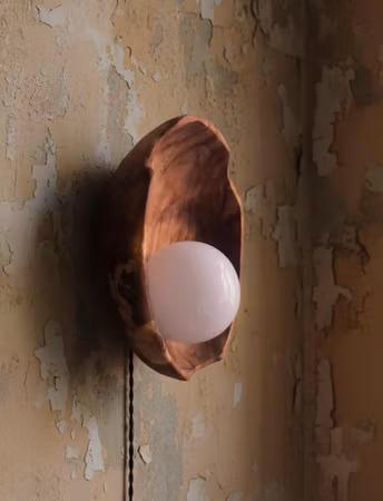 Handmade - Oiled bowl lamp