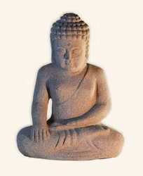 Sittande Buddha i granit 35cm