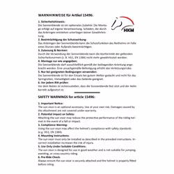 Solskärm, one size, HKM Sunblock