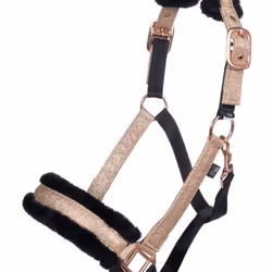 Nylongrimma, ponny-full, HKM Rosegold Glitter