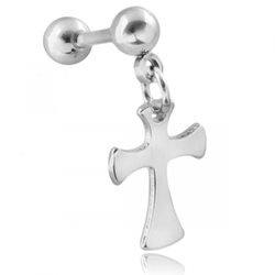 Tragus piercing med kors