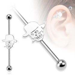 Industrial barbell med döskalle
