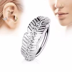 Piercing ring med löv