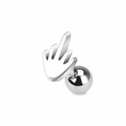 Tragus piercing "Fuck you"