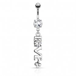 Navelpiercing med Love