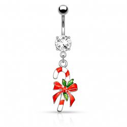 Navelpiercing med polkagris