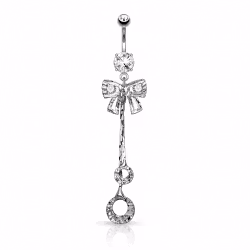 Navelpiercing med rosett