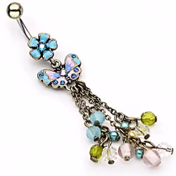 Navelpiercing i vintagelook