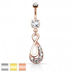 Navelpiercing med evighets droppe