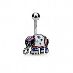 Navelpiercing med elefant