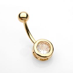 Navelpiercing med CZ sten