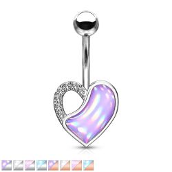 Hjärtformad navelpiercing