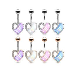 Hjärtformad navelpiercing