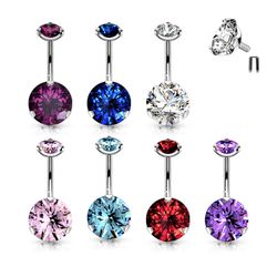 Navelpiercing round cz