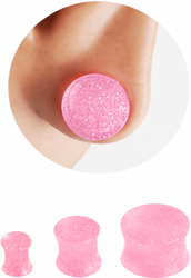 Rosa glitter plugg