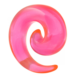 Rosa genomskinlig spiral taper