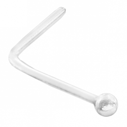 Näspiercing med boll i silver