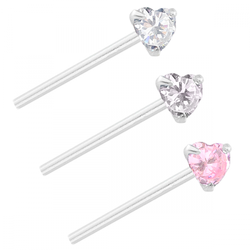 Näspiercing med CZ hjärta, Bend it yourself