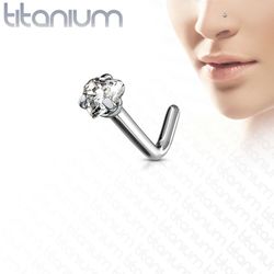 Böjd näspiercing i titan