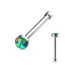 Näspiercing med opalsten
