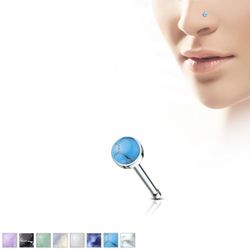 näspiercing med halvädelsten