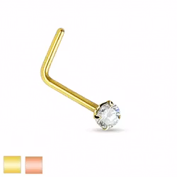 Näspiercing med 2mm CZ sten