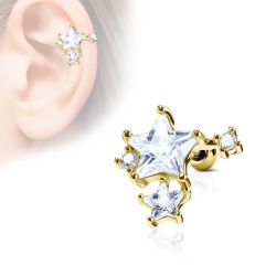 Tragus/ Helix med sten stjärnor
