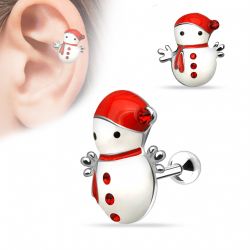 Tragus / Helix med snögubbe