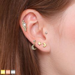 5 pack med öronpiercingar