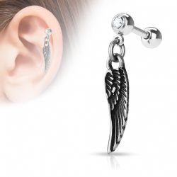 Tragus/Helix med änglavinge