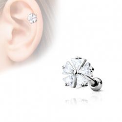 Tragus/Helix med Cz Cirkel