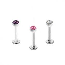 Labret med ädelstenar