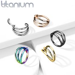 Piercingring G23 titan med 3 ringar
