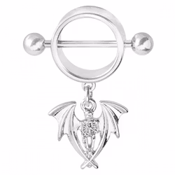 Bröstpiercing med dödsängel