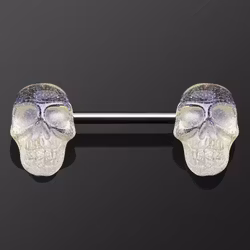 Bröst barbell med döskallar