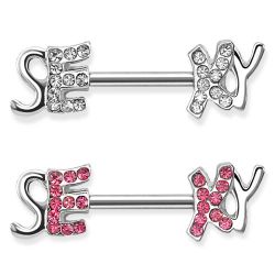 Piercing sexy till bröstvårta