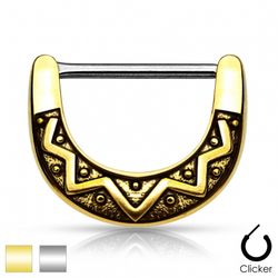 Septum/Bröst clicker med tribal mönster