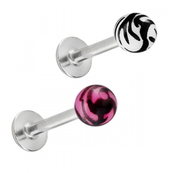 Labret med zebramönster