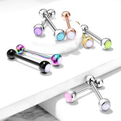 Tungpiercing med opal