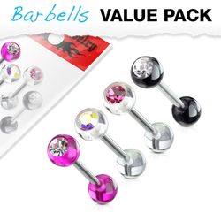 4 pack barbeller med olika färger