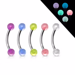 Ögonbrynspiercing Glow in dark 1,2*8mm