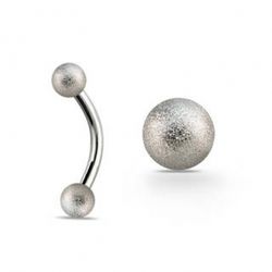Ögonbrynspiercing med exolerade bollar