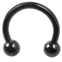 Svart hästsko med boll