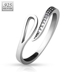 Justerbar ring i silver