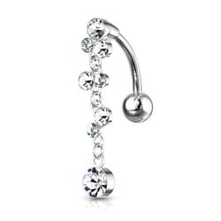Omvänd navelpiercing kaskadstenar