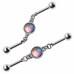 Industrial barbell med opalsten