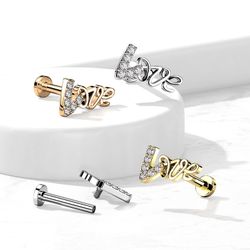 Labret love med ädelstenar