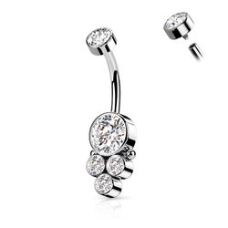 Navelpiercing ädelstens cluster