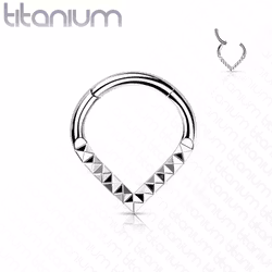 Septum G23 titan med hamrade detaljer