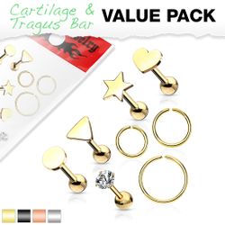 8 pack med öronpiercingar